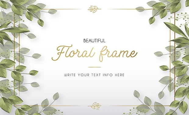 Modern Beautiful Floral Frame