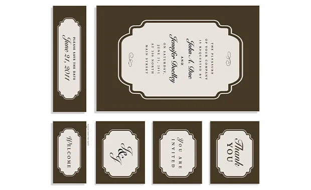 border vector bingkai undangan