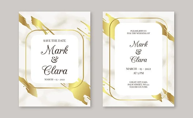 bingkai marble wedding