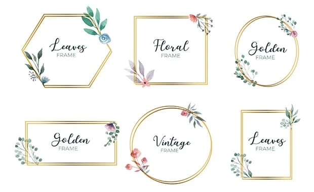 floral frame undangan