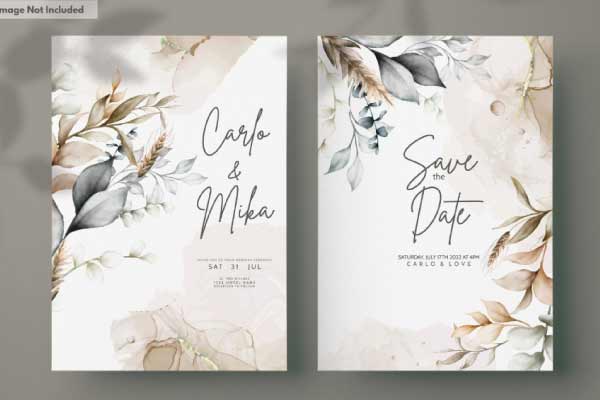 template desain undangan hard cover