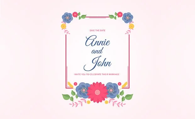 bingkai undangan pink