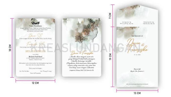 ukuran unik undangan