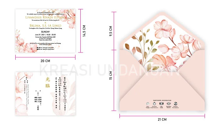 contoh ukuran undangan single board landscape