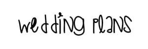 Wedding Plans font