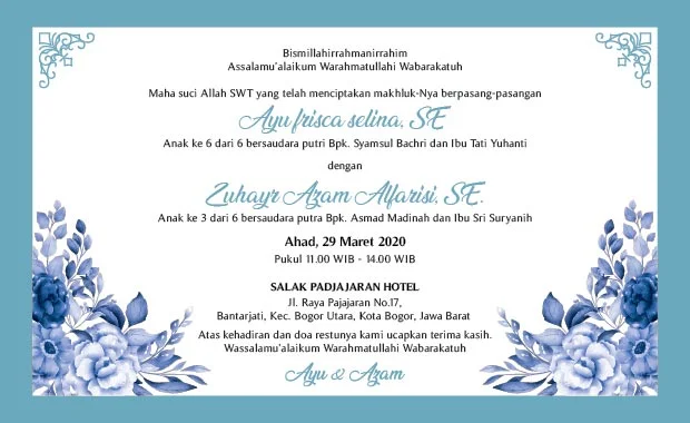 isi undangan pernikahan bahasa sunda isalami