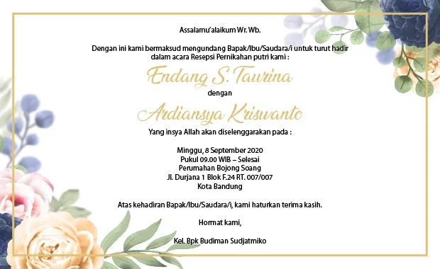 kata-kata undangan singkat