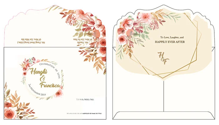 undangan dengan kertas akasia